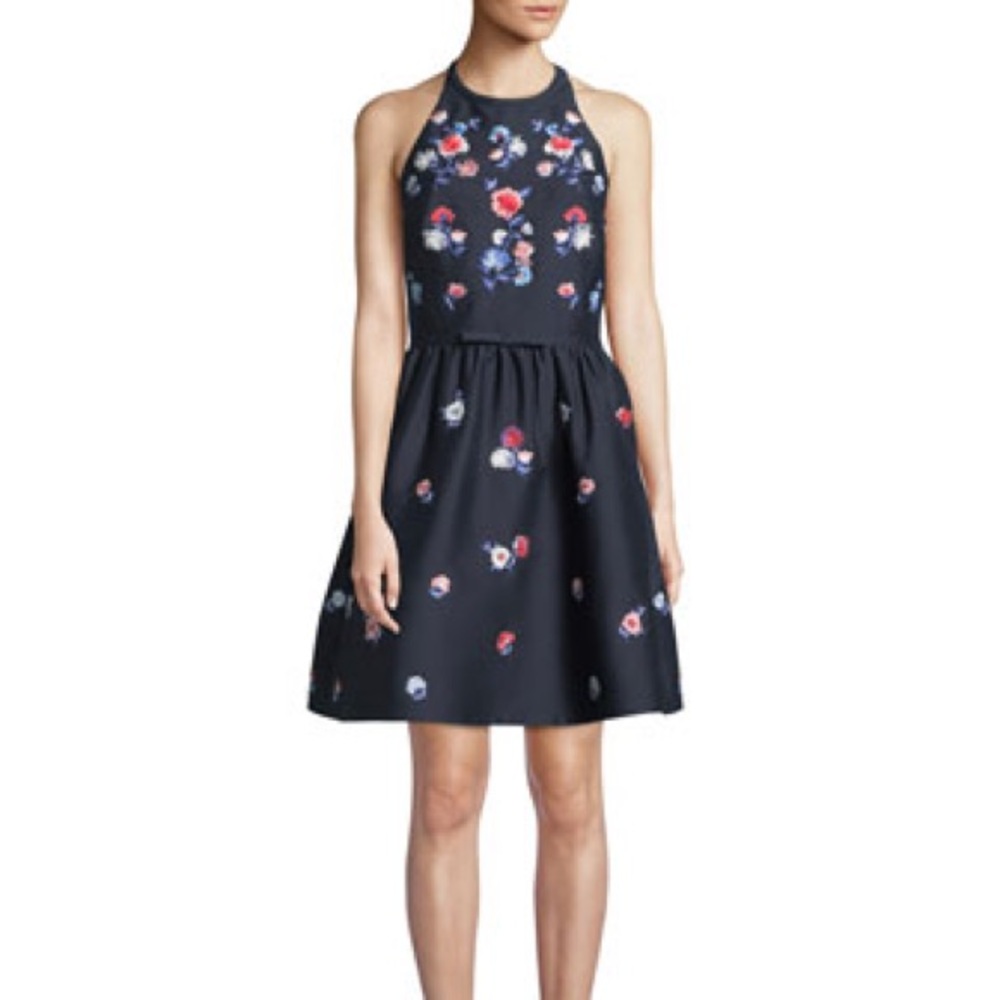 Kate Spade - Pom Embroidered Halter Dress - Size 6